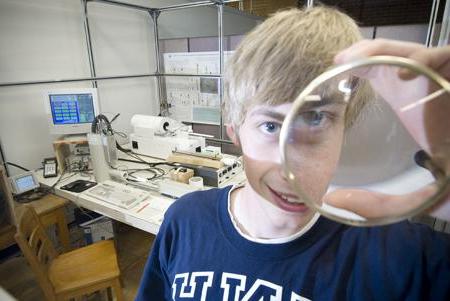 Matt Jones holding magnifying glass